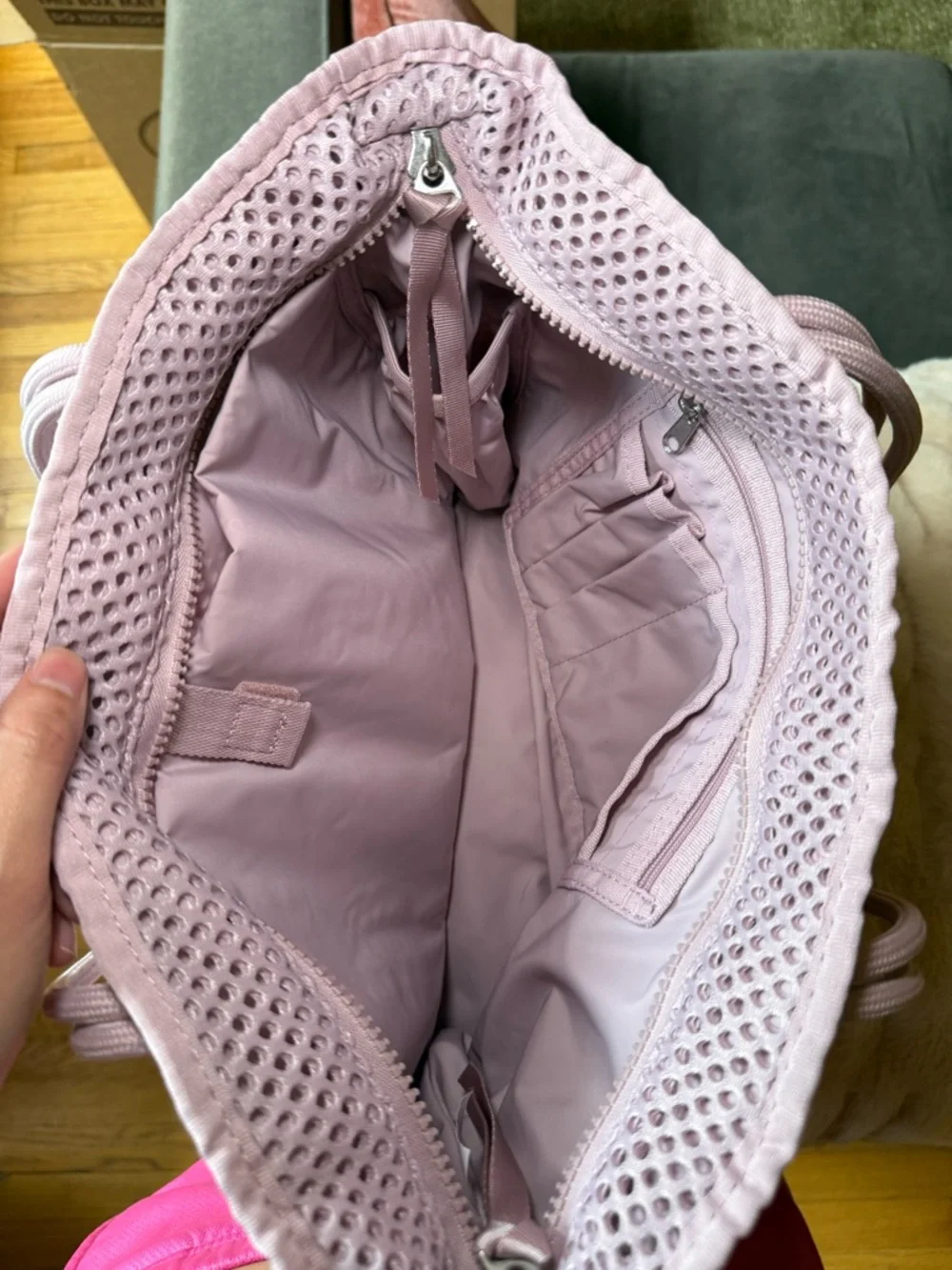 Lavender Baby Pink Nike Mesh Tote Bag - Picture 3 of 3